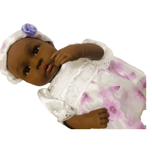 iTouch Afro rag doll "Paré" in a silky lace dress