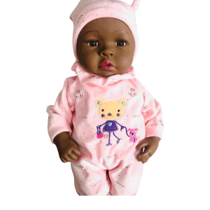 iTouch Afro Stoffpuppe „Paré“ im Fleece Pyjama „Sweet Dreams“