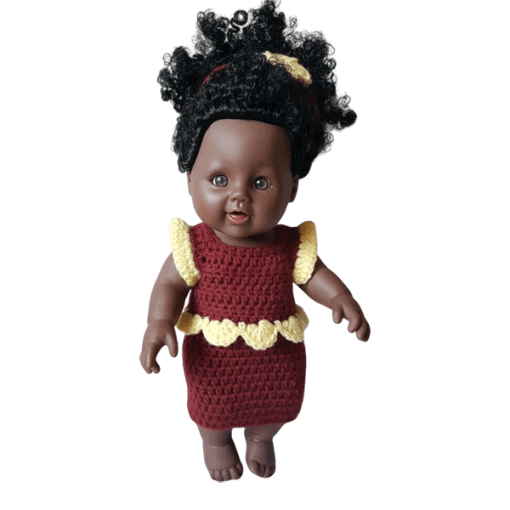 Afro Babypuppe in gestricktem Tube Dress.jpg