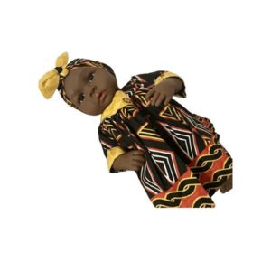 iTouch poupée afro de chiffon "Paré" dans le style TOGHU jaune