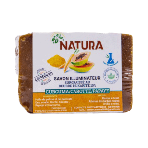 Natura Luminous Soap made from Curcuma - Carrot - Papaya