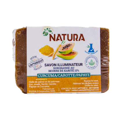 Natura Leuchtende Seife aus Curcuma