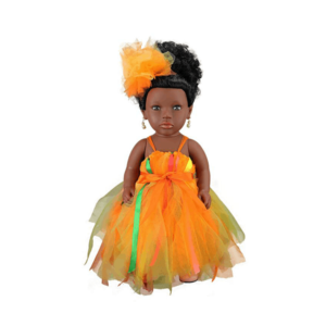 Poupée Afro Jengue en "Orange Princess"