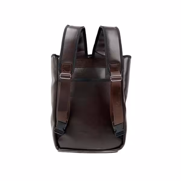 BISSONNE Rucksack - Tragbare braune Handtasche und Rucksack – Bild 3