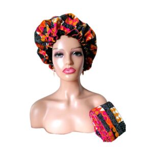 Reversible Satin Hat & Headband - Color: Ndolo