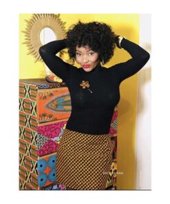 Set Jupe Wax et Broche Ankara